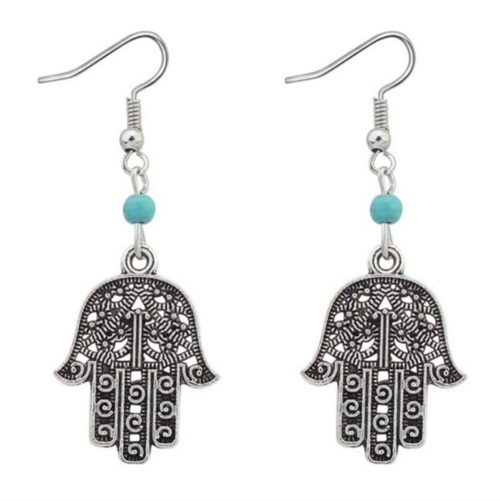 Boho blue earrings